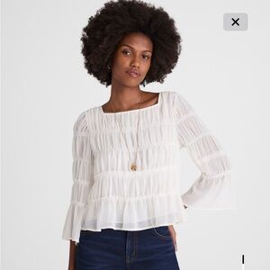 Madewell Square Neck Tiered Top